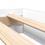 vidaXL Lit étagère blanc 90x200 cm en bois aggloméré