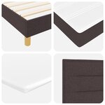lit à ressort vidaXL avec matelas en marron foncé  180x200 cm  tissu