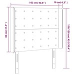 vidaXL Tête de lit à LED Cappuccino 103x16x118/128 cm Similicuir