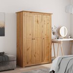 vidaXL Garde-robe à 3 portes 118x50x171 5 cm Pin Assortiment Panama