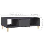 vidaXL Table basse gris 103 5x60x35 cm bois d'ingénierie