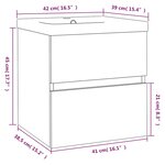 vidaXL Meuble lavabo avec bassin intégré Sonoma gris Bois d'ingénierie