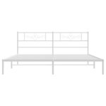 vidaXL Cadre de lit métal avec tête de lit blanc 183x213 cm