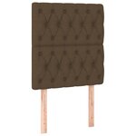 vidaXL Tête de lit à LED Marron foncé 80x7x118/128 cm Tissu