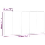 vidaXL Coussin de tête de lit rose 100 cm velours