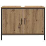 vidaXL Ensemble de meubles de salle de bain 4 pièces Chêne artisanal Bois d'ingénierie