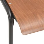 vidaXL Chaises à manger lot de 2 marron contreplaqué solide et acier