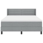Lit sommier à ressorts vidaXL avec matelas gris clair 160x200 cm en tissu