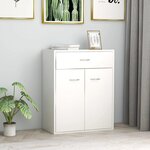 vidaXL Buffet blanc 60x30x75 cm bois d'ingénierie