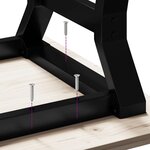 vidaXL Pieds de table basse cadre en Y 40x40x33 cm acier