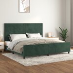 vidaXL Cadre de lit sans matelas vert foncé 200x200 cm velours
