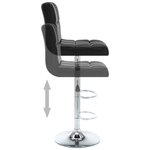 vidaXL Tabourets de bar lot de 2 noir similicuir