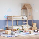 vidaXL Lit superposé sans matelas 90x190 cm bois de pin massif