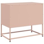 vidaXL Meuble TV rose 68x39x60 5 cm acier