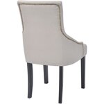 vidaXL Chaises à manger lot de 6 gris crème tissu