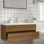 vidaXL Armoire de lavabo Chêne marron 100x38 5x45 cm Bois d'ingénierie