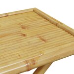 vidaXL Ensemble de bistro pliante 5 Pièces et coussins blanc crème bambou