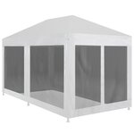 vidaXL Tente de réception avec 6 parois en maille 4 x 3 m