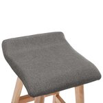 vidaXL Tabourets de bar lot de 2 gris foncé tissu