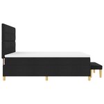 vidaXL Lit Box Spring avec Matelas & Banc Noir 180x200 cm Tissu