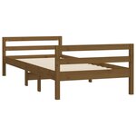 vidaXL Cadre de lit sans matelas marron miel 90x200 cm bois pin massif