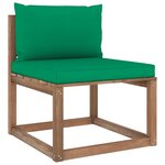 vidaXL Salon palette de jardin 6 Pièces et coussins Bois de pin imprégné