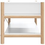 vidaXL Table basse Blanc 82x48x45 cm Bois d'ingénierie