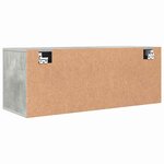 vidaXL Armoire à chaussures murale Gris béton 100x35x38 cm