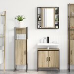 vidaXL Ensemble de meubles de salle de bain 3 pièces Chêne Sonoma