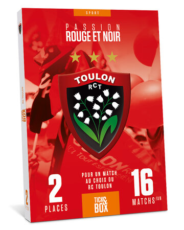 Coffret cadeau - TICKETBOX - RCT - Rugby Club Toulonnais