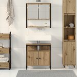 vidaXL Ensemble de meubles de salle de bain 2 pièces en chêne artisan en bois d'ingénierie