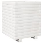 vidaXL Jardinière blanc 40x40x49 5 cm bois de pin massif