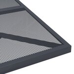 vidaXL Table de jardin anthracite 80x80x72 5 cm Treillis d'acier