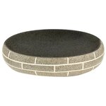 vidaXL Vasque à poser multicolore ovale 59x40x15 cm céramique