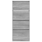 vidaXL Armoire à chaussures 4 tiroirs rabattables sonoma gris