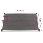 vidaXL Receveur de douche extérieur WPC Acier inoxydable 110x62cm Gris