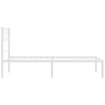 vidaXL Cadre de lit métal sans matelas et tête de lit blanc 100x200 cm