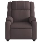 vidaXL Fauteuil inclinable électrique Marron foncé Tissu