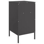 vidaXL Table de chevet noir 36x39x68 cm acier laminé à froid
