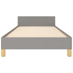 vidaXL Cadre de lit sans matelas gris clair 90x200 cm tissu