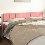 vidaXL Têtes de lit 2 Pièces Rose 100x5x78/88 cm Velours