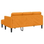 Sofa L-Shaped 3 places jaune foncé 160 cm en tissu