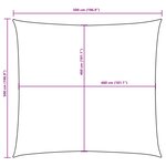 vidaXL Voile de parasol tissu oxford carré 5x5 m jaune
