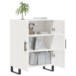 vidaXL Buffet Blanc brillant 69 5x34x90 cm Bois d'ingénierie