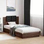 vidaXL Cadre de lit sans matelas chêne marron 100x200 cm