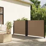 vidaXL Auvent latéral rétractable taupe 120x1000 cm