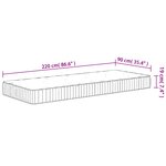 vidaXL Matelas à ressorts ensachés moyen 90x220 cm