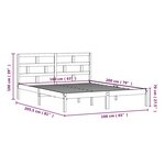 vidaXL Cadre de lit sans matelas bois massif 160x200 cm