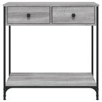 vidaXL Table console sonoma gris 75x34 5x75 cm bois d'ingénierie