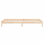 vidaXL Cadre de lit à LED 90x190 cm simple bois massif